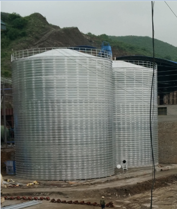 永胜粮食钢板仓的安装全过程不用热焊接